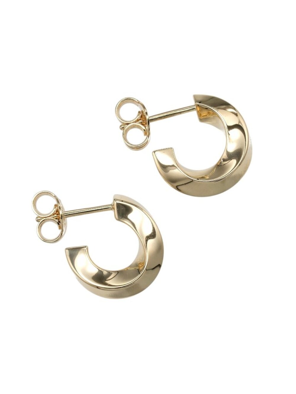 Tiffany & Co Knife Edge 18k Yellow Gold Earrings